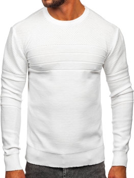 Biały sweter męski Denley SL15-2318