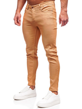 Camelowe spodnie materiałowe męskie Denley GT-S