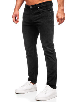 Czarne spodnie sztruksowe męskie Denley KA9916