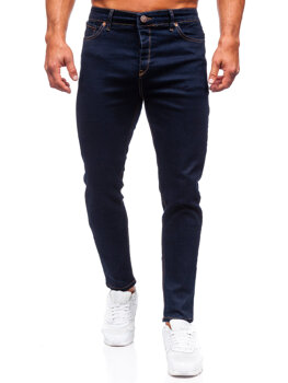 Granatowe spodnie jeansowe męskie regular fit Denley 5305