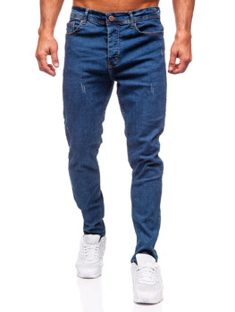 Granatowe spodnie jeansowe męskie regular fit Denley 6312
