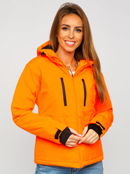 Pomarańczowa kurtka zimowa damska sportowa Denley HH012A