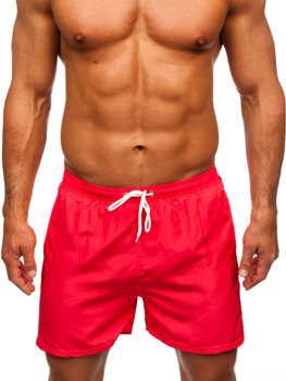 Różowe krótkie spodenki kąpielowe męskie Denley XL019