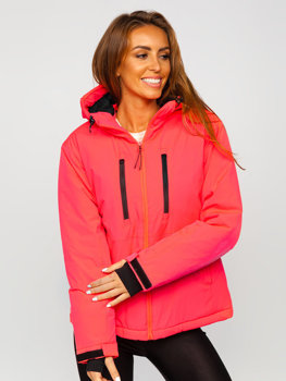 Różowy-neon kurtka zimowa damska sportowa Denley HH012A