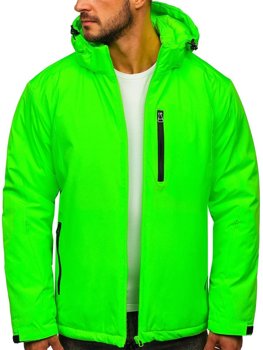 Zielony-neon kurtka męska zimowa sportowa Denley HH011