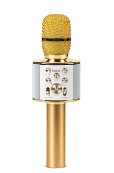 Złoty mikrofon karaoke bluetooth BK3