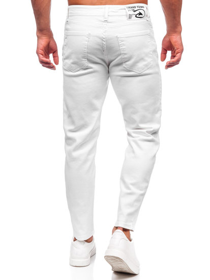 Białe spodnie materiałowe męskie Denley GT-S