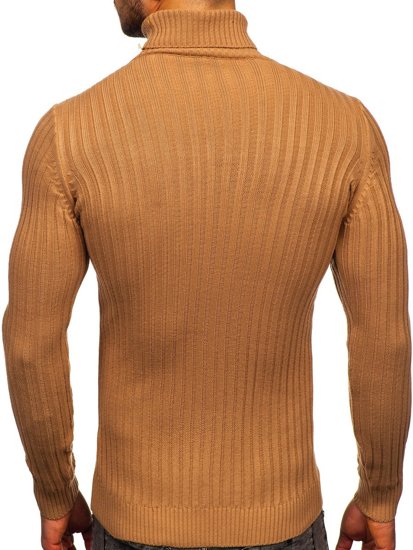 Brązowy sweter męski golf Denley 4602