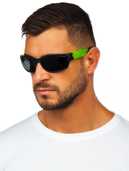 Czarno-zielone okulary przeciwsłoneczne Denley MIAMI13