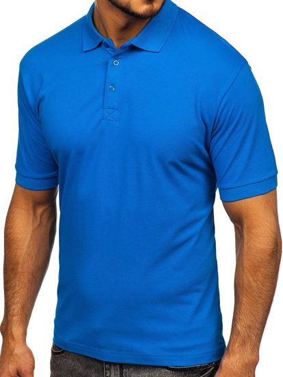 Koszulka polo męska niebieska Bolf 171221