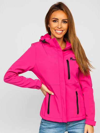 Różowa kurtka damska przejściowa softshell Denley HH028