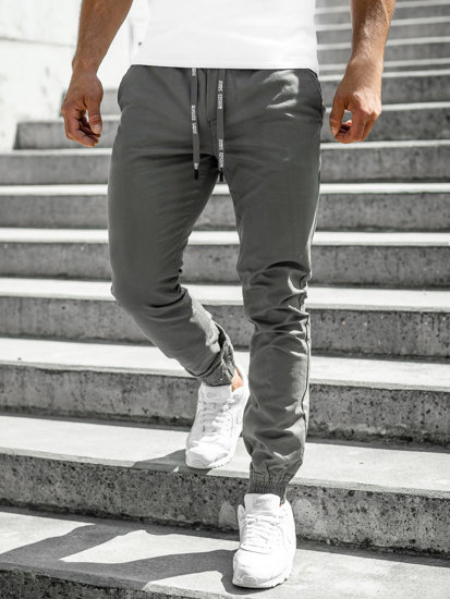 Spodnie joggery męskie jasnozielone Denley KA951