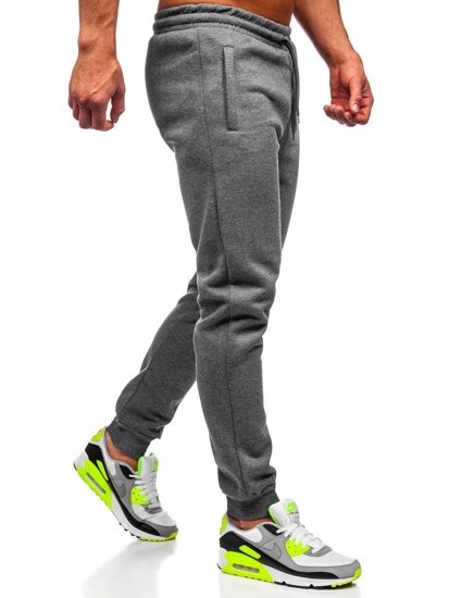 Spodnie męskie joggery dresowe grafitowe Denley XW03
