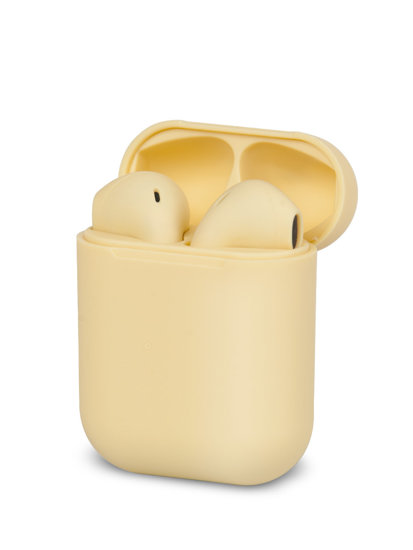 Żółte słuchawki bezprzewodowe douszne bluetooth inPods 12