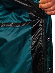 Czarna pikowana kurtka męska przejściowa sportowa Denley 2145