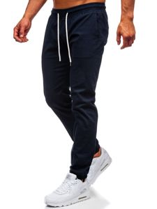 Granatowe spodnie męskie joggery Denley 1145