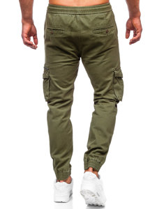 Khaki spodnie joggery bojówki męskie Denley MP0181MV