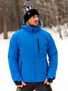 Niebieska kurtka męska zimowa sportowa Denley HH011A