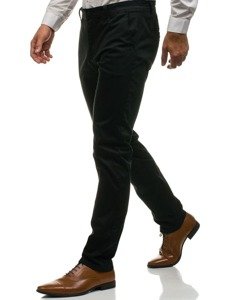 Spodnie chinosy męskie czarne Denley 6807