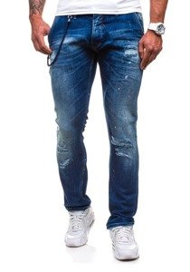 Spodnie jeansowe męskie granatowe Denley 4730 (1000)