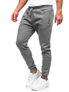 Spodnie męskie joggery dresowe grafitowe Denley CK01