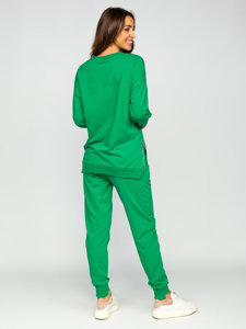Zielony komplet dresowy damski dwuczęściowy Denley VE05