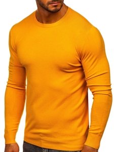 Żółty sweter basic męski Denley YY01